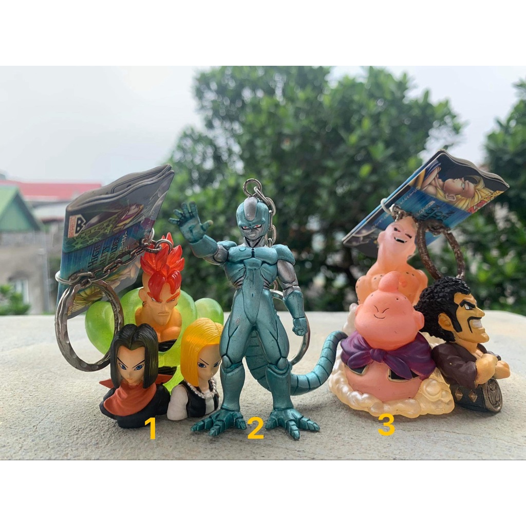 Mô hình Dragon Ball chính hãng - Móc chìa khóa nhân vật Android 16,17,18 và team Buu chính hãng Nhật Bản
