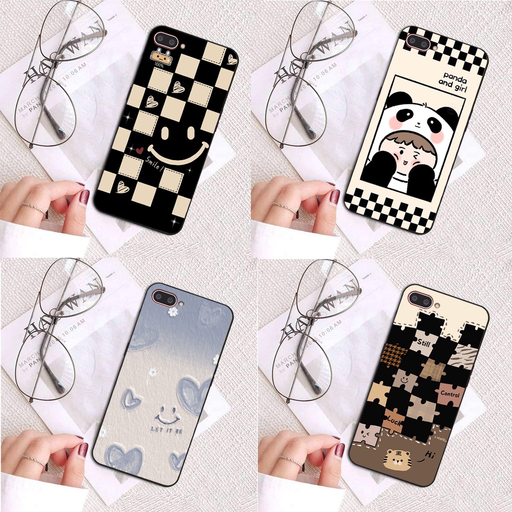 Ốp lưng Oppo A3S / A1K / A5 2018 /REALME C1/C2 in hình cao cấp mẫu kẻ vuông,mikenbe@r siêu hot