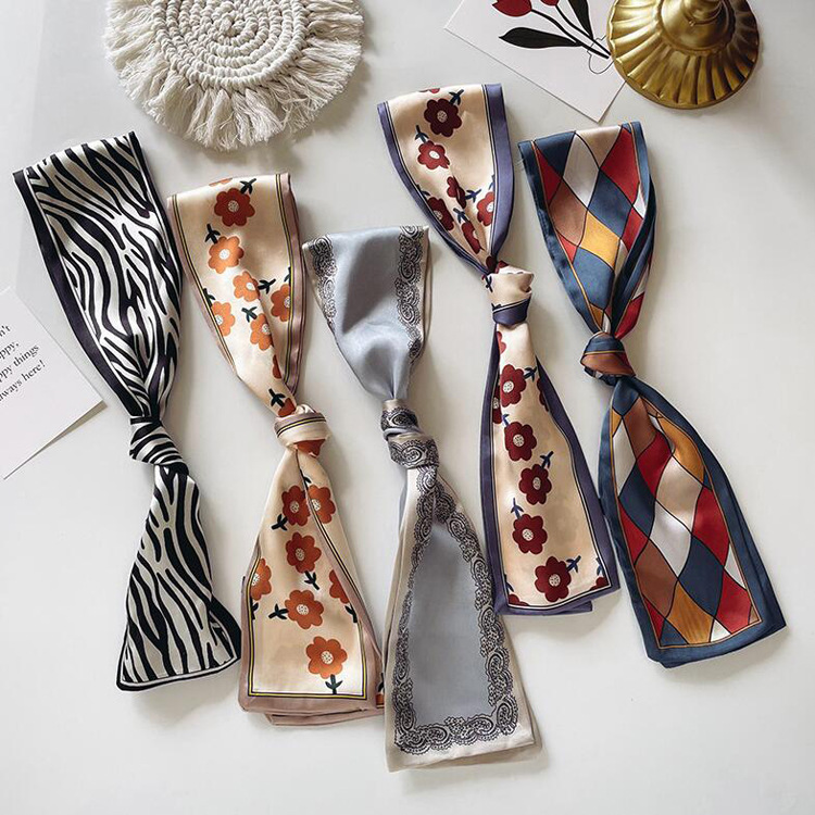 Khăn Lụa Buộc Tóc Nhiều Màu Hợp Thời Trang