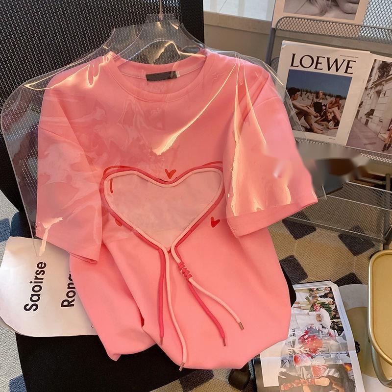 Áo Thun Nữ Ngắn Tay Cổ Tròn Form Rộng Thời Trang Mùa Hè Mới