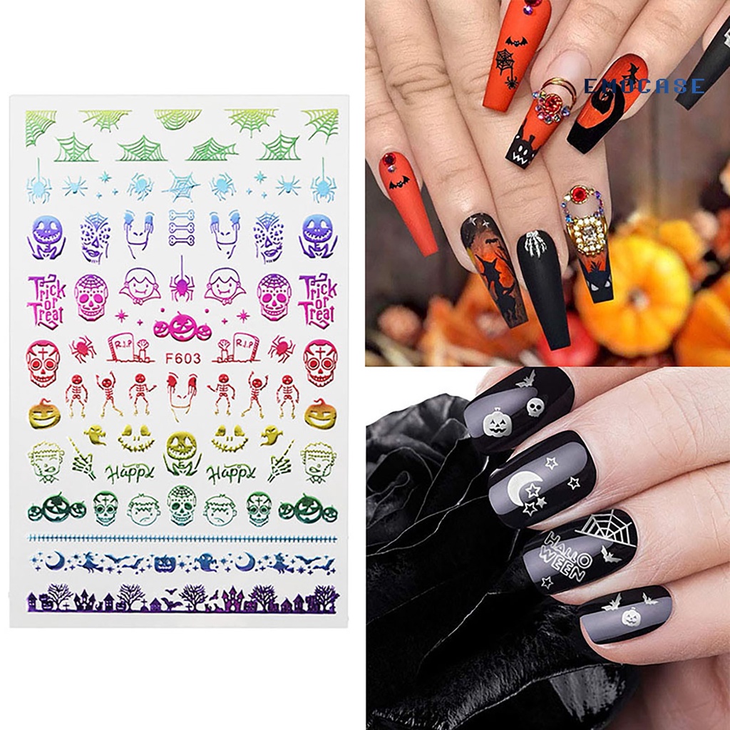 1 Tờ Sticker Dán Móng Tay Chủ Đề Halloween