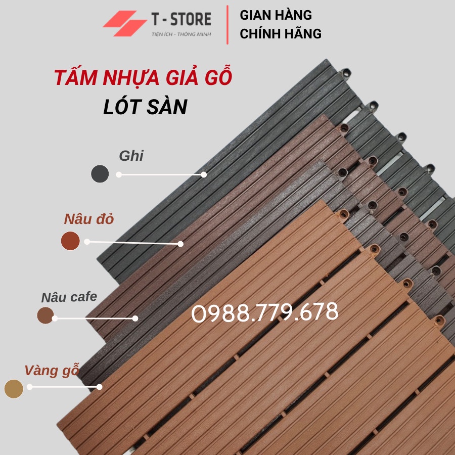 Tấm nhựa lót ban công sienna- Chuyên dụng cho trang trí sân vườn, hồ bơi, nhà tắm