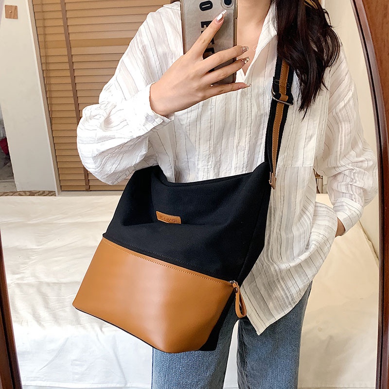 IELGY Túi Đeo Vai Vải canvas Cỡ Lớn Thời Trang Cho Nữ