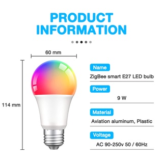 Zigbee3.0 Smart Light Bulb E27 Led Light Support Timing And Countdown Function Mutil Color Adjustable Smart Life Works With Google Assistant flower