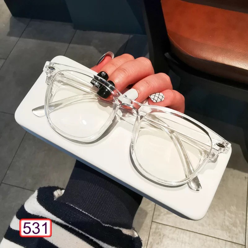 MẮT KÍNH GỌNG CẬN FORM VUÔNG 531 NỬA GỌNG CÓ VẠCH HOT TREND | BigBuy360 - bigbuy360.vn