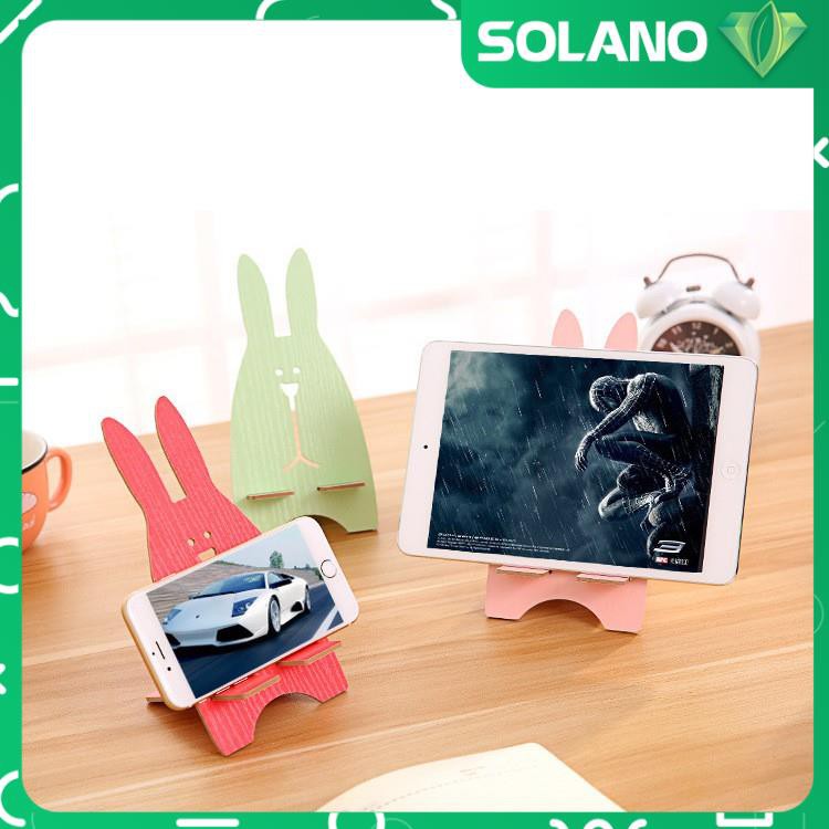 Giá đỡ điện thoại SOLANO đỡ điện thoại iPhone, Android, máy tính bảng iPad đa năng hình thỏ đáng yêu TA-001304