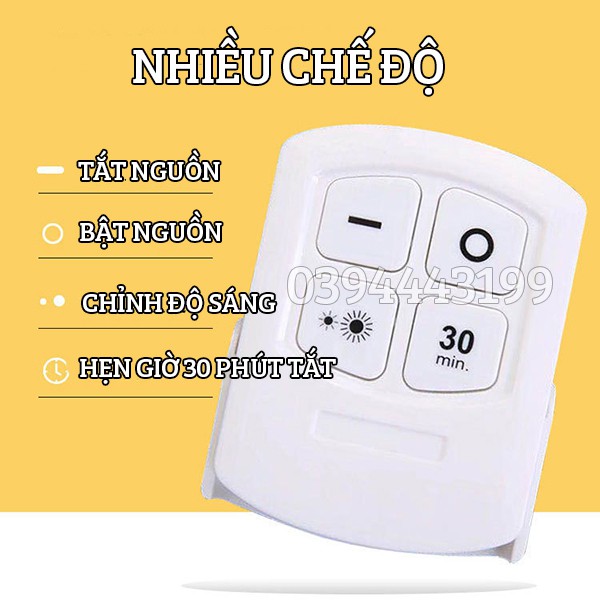 Đèn led dán tường trang trí có điều khiển ánh sáng trắng, vàng giá rẻ - Gắn tường chịu lực bóng siêu sáng