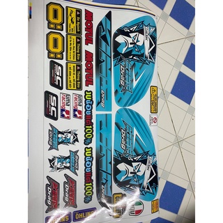TEM RỜI CUB 81 CŨ KING DRAG XANH NƯỚC BIỂN ( XANH NITRON).