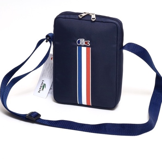 Túi đeo chéo Lacoste Tricolor - size  22 x 17 cm, vải canvas cao cấp chống thấm, phụ kiện cá tính