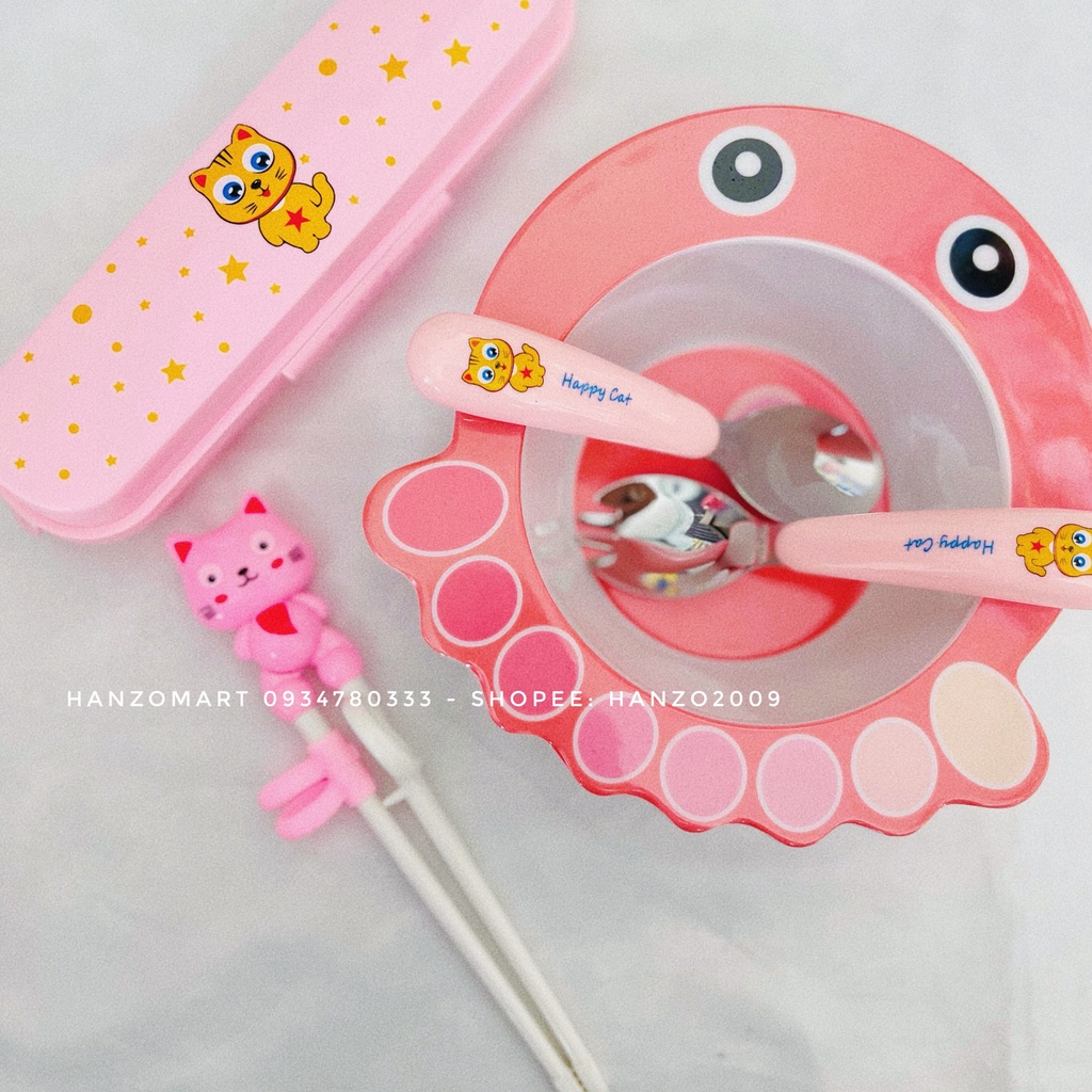 Bộ thìa nĩa đũa cho bé tập xúc