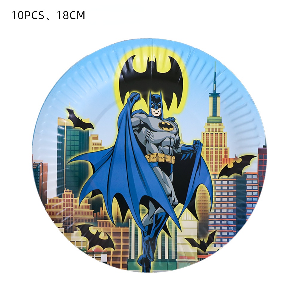 Bộ Dụng Cụ Ăn Uống Dùng Một Lần In Họa Tiết Batman Dành Cho Trẻ Em