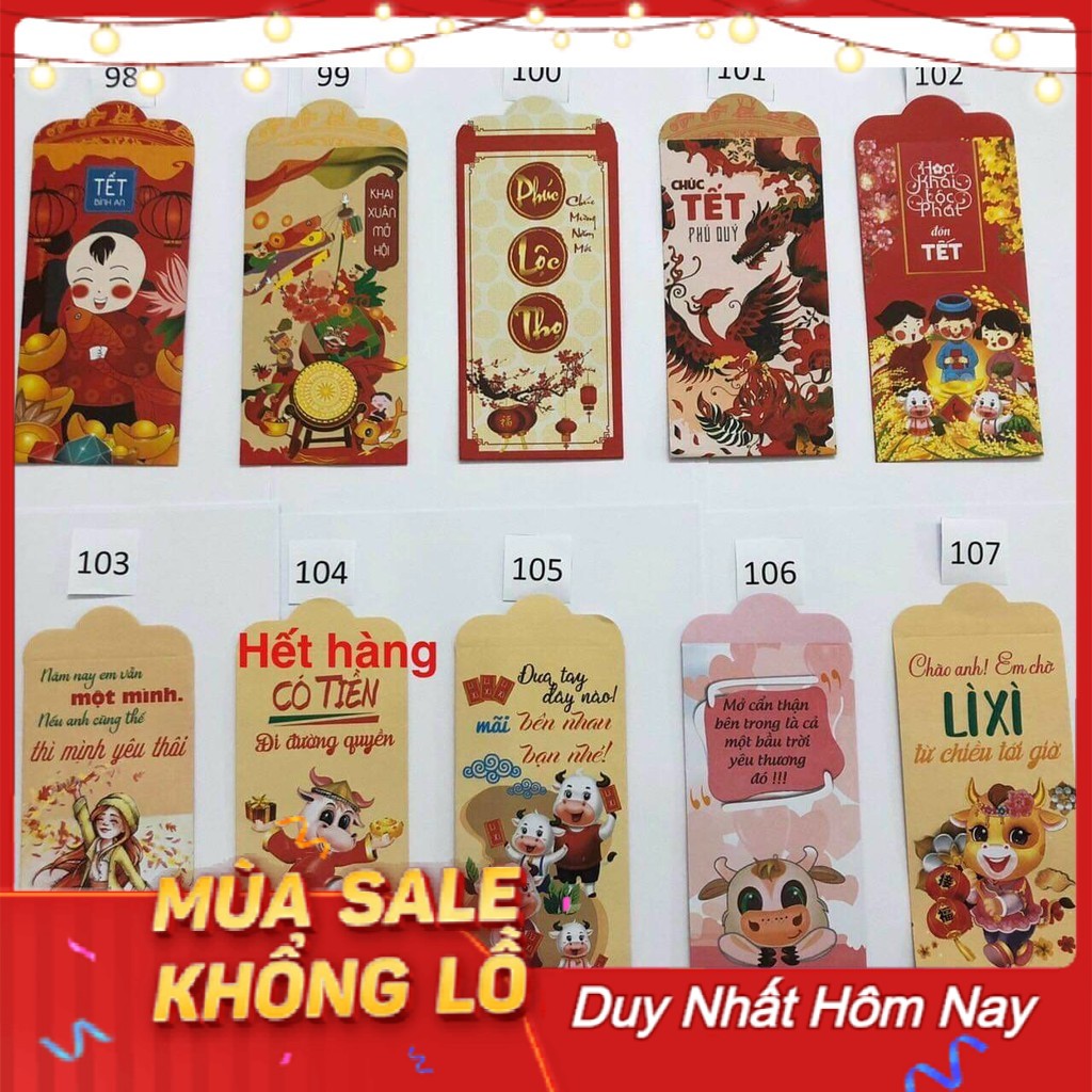 bán buon 50 phong bao lì xì mẫu đẹp