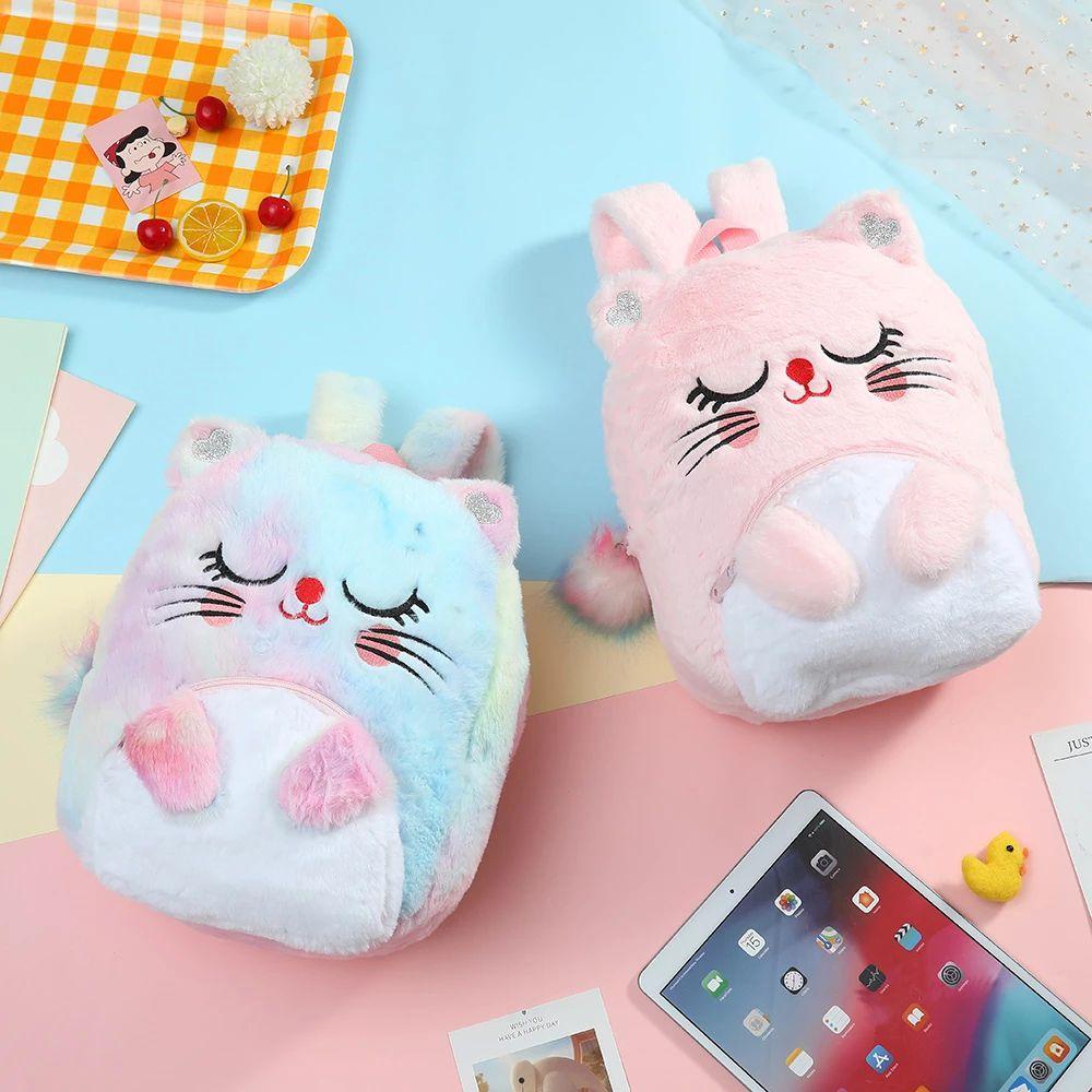 Ba Lô Hình Kỳ Lân Nhồi Bông Mềm Mại Có Khóa Kéo Dành Cho Học Sinh