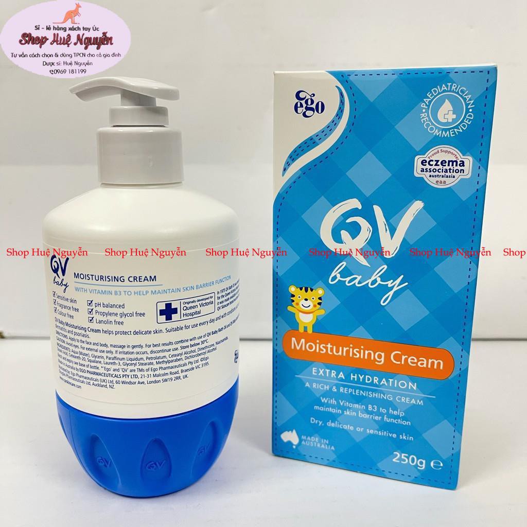 Kem dưỡng da Ego QV Baby Moisturising Cream của Úc, làm mềm da cho trẻ sơ sinh đến người lớn hộp 250mg