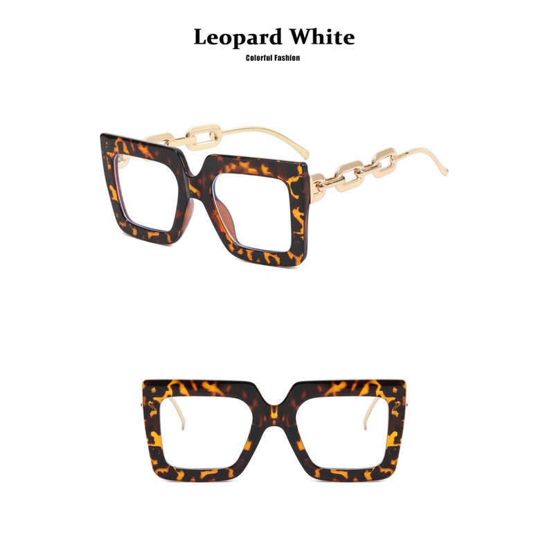 Mắt Kính Gọng Vuông Oversized Chống Bức Xạ Cho Nữ