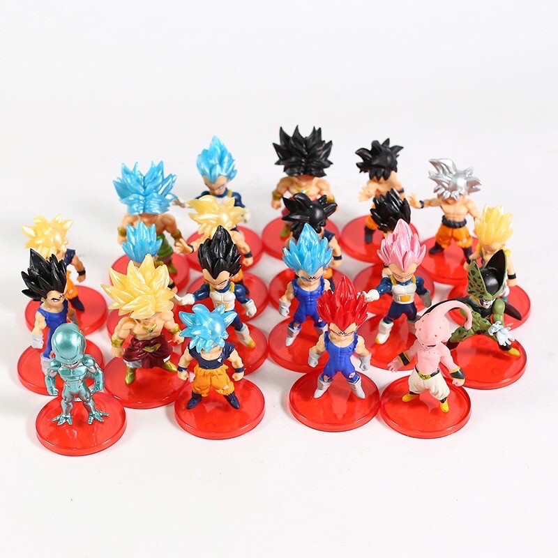 [CÓ QUÀ] Combo 21 mô hình Dragon Ball 7 Viên Ngọc Rồng Goku Gogeta Vegito Broly Gohan Frieza Vegeta SuperSaiyan God SSJ