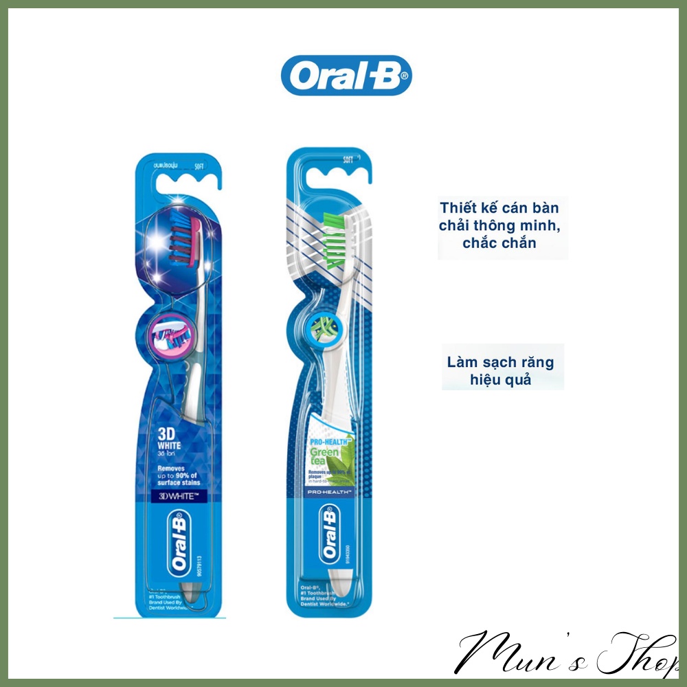 Bàn chải đánh răng ORAL B Pro-Health Green Tea /oralb 3D White Soft