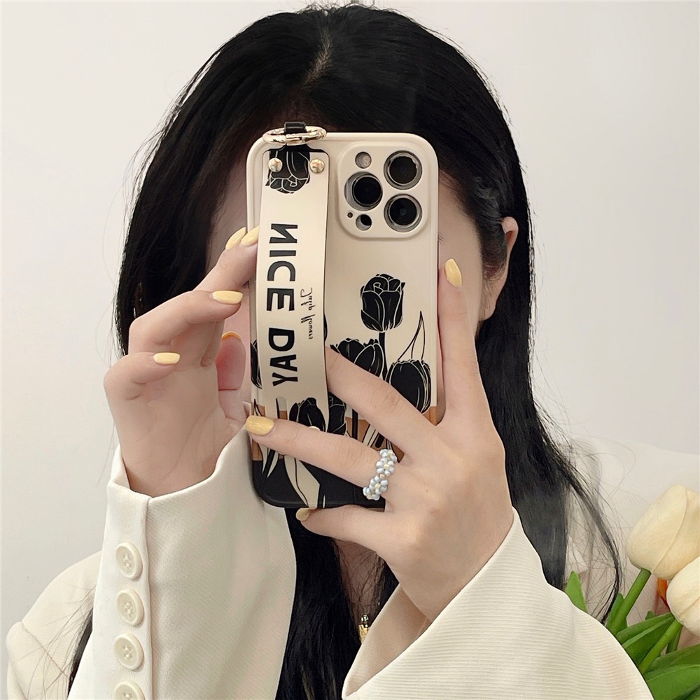 Ôp Điện Thoại tpu Silicon Hình Hoa tulip Cho iphone 15 14 13 12 11 pro max 13pro 12pro 14pro 15pro 15promax x xs max xr 7 8 plus Ốp