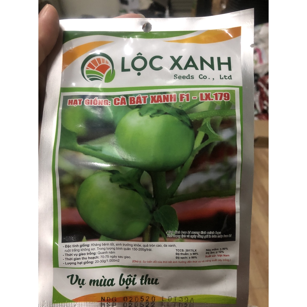 [Các loại] Hạt giống cà Bát/ cà pháo Xanh, trắng,tím