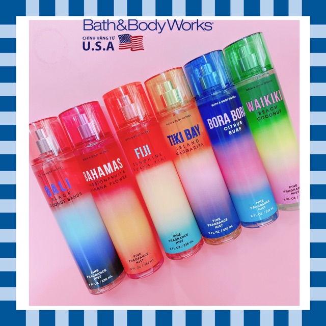 (Mùi Mới) Xịt thơm Bath and Body Works hương mùa hè