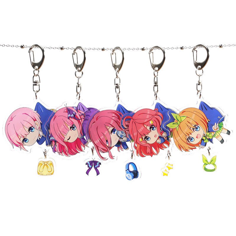 Móc khóa anime Gotoubun No Hanayome Nhà Có 5 Nàng Dâu Chibi móc khoá quà lưu niệm móc khoá phụ kiện bằng arcrylic