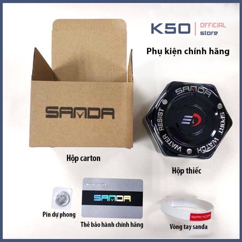 Đồng hồ thể thao Nam nữ unisex Sanda 9004 phiên bản đặc biệt hợp kim full box chính hãng