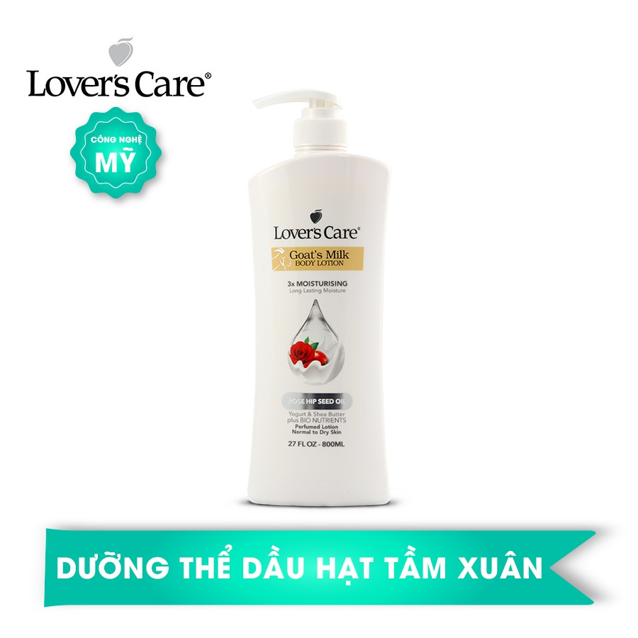 Sữa Dưỡng Thể Dầu Hạt Tầm Xuân Lover’s Care (800ml)