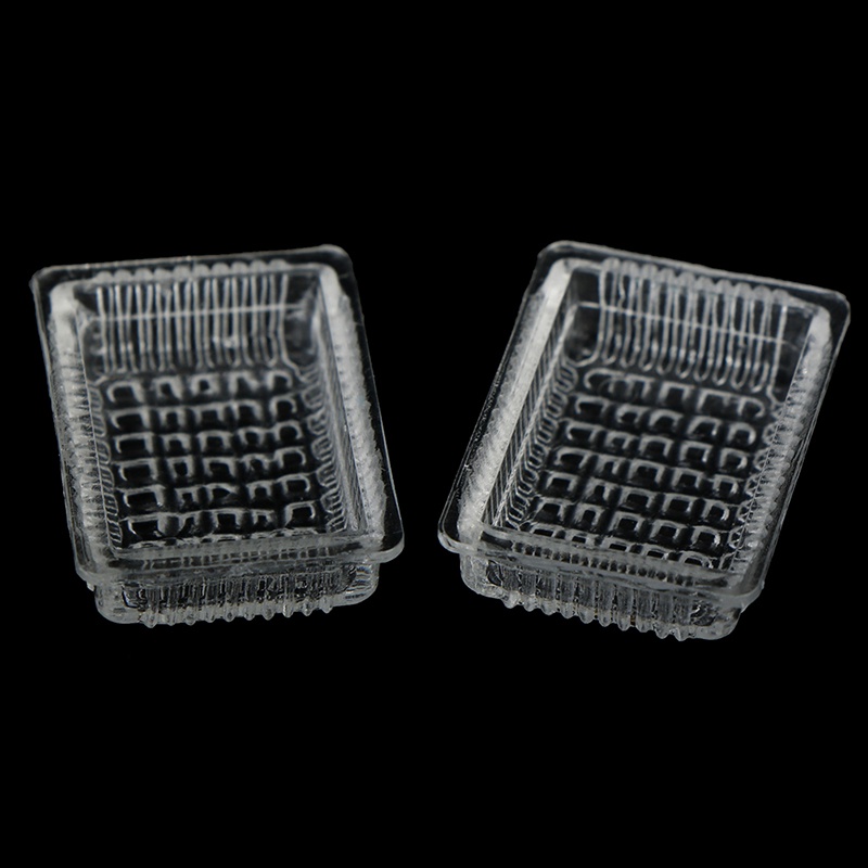 Bộ 2 Khay Nhựa Đựng Thức Ăn Tỉ Lệ 1: 12 Trang Trí Nhà Búp Bê