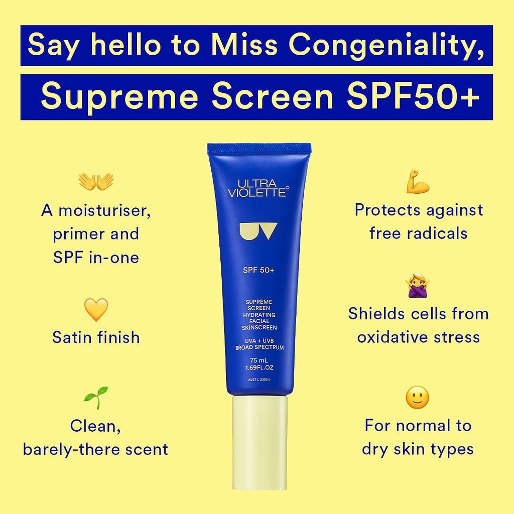 Kem chống nắng Ultra Violette Supreme Screen SPF 50+ Hydrating 75ml