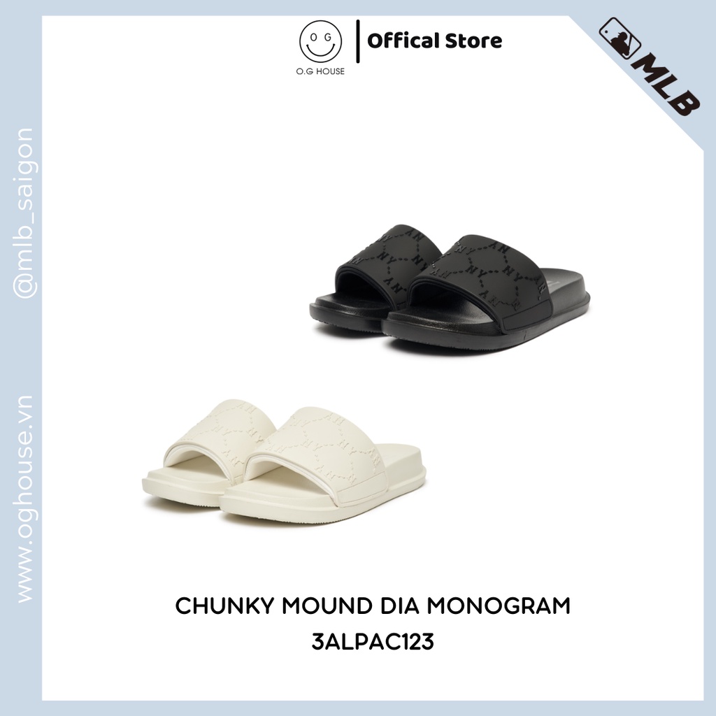 [Chính Hãng] Dép MLB Chunky Mound Dia Monogram