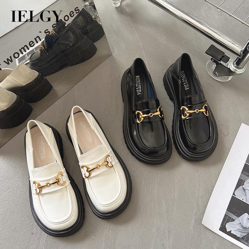 Giày lười IELGY đế dày phong cách Anh Quốc cho nữ