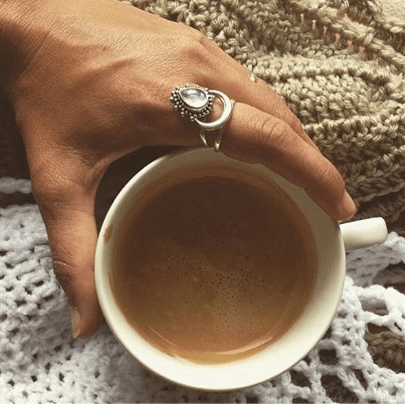 Phong Cách Mới Dát Đá Mặt Nhẫn Bạc Vintage Trang Sức