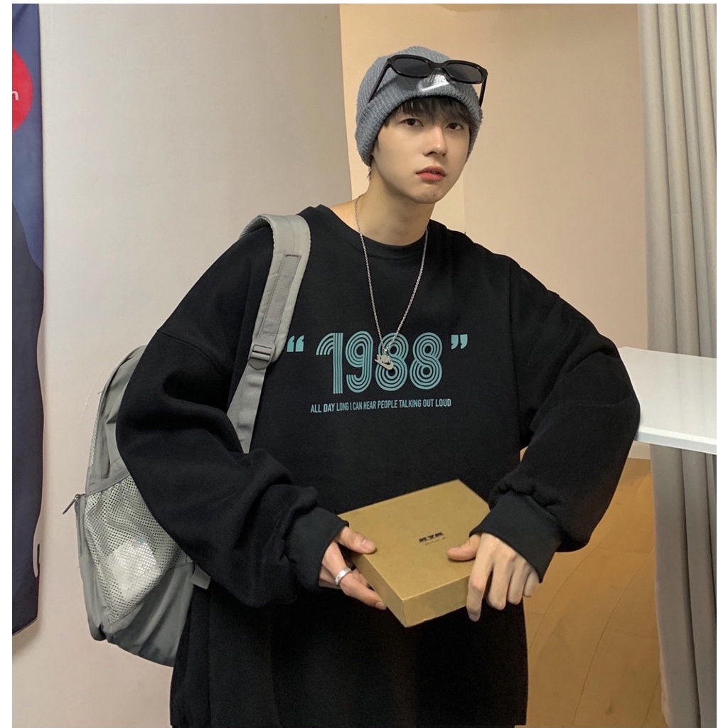 Áo Sweater , áo nỉ 1988 dáng rộng form trung rộng phong cách ulzzang | BigBuy360 - bigbuy360.vn