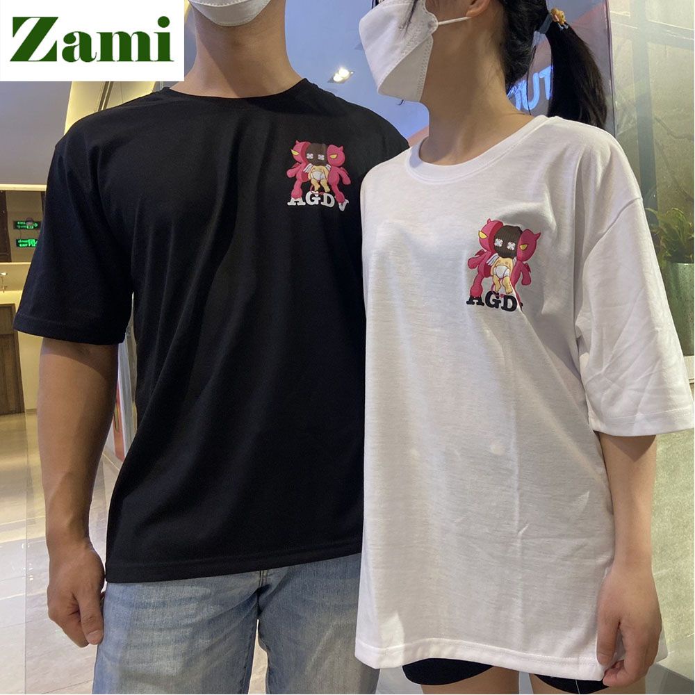 Áo Phông Unisex Nam Nữ Cổ Tròn Tay Lỡ Form Rộng Phong Cách Streetwear Basic Cool In Chữ Hoạ Tiết AGDV Monster ZT21 Zami | BigBuy360 - bigbuy360.vn