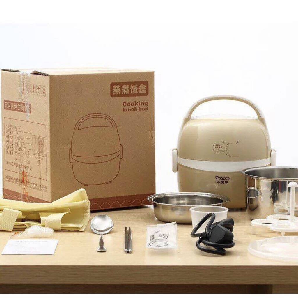 Nồi cơm điện mini dùng nấu cho 2 người ăn, nồi cơm Lotor tiện lợi, nồi cơm chín bằng hơi nước