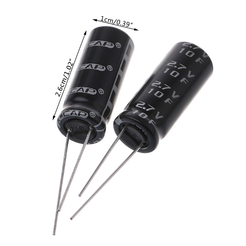 6 tụ điện 2.7v 10f hình trụ 10x26mm