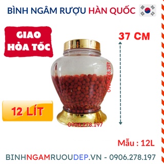Bình ngâm rượu hàn quốc 12 lít mã : 12l