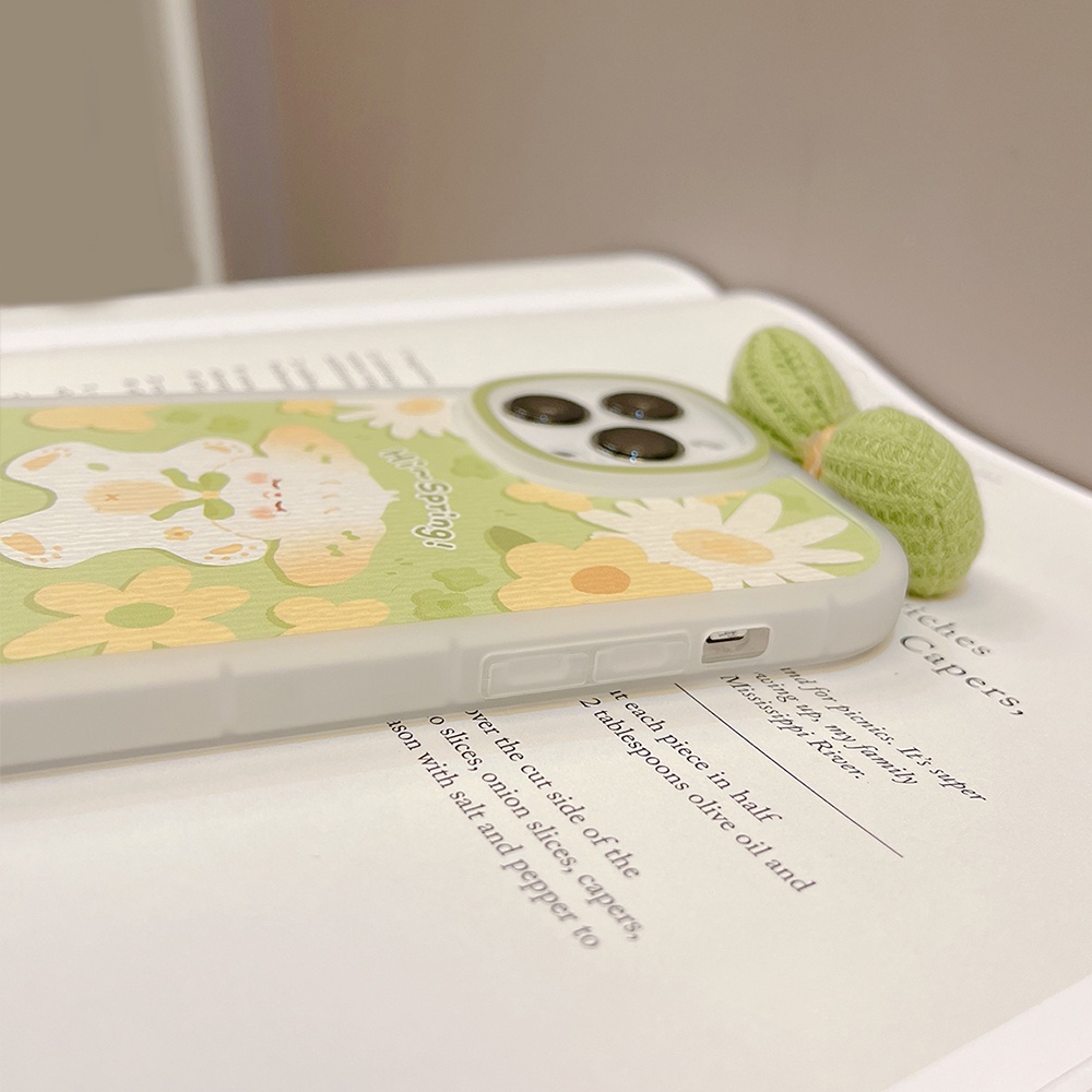 Ốp Điện Thoại TPU Mềm Chống Sốc Hình Cún Đính Nơ Dễ Thương Cho iPhone 11 12 13 Pro max mini XS max xr 7 8 se2020 plus