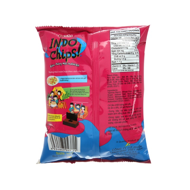 Snack Phồng Mực Indo Chips Size Lớn 80gr