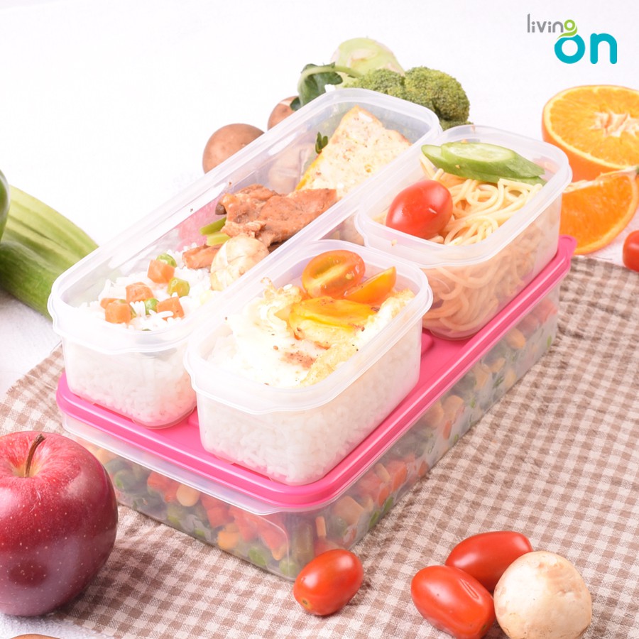 Combo 4 hộp nhựa đựng thực phẩm set 04