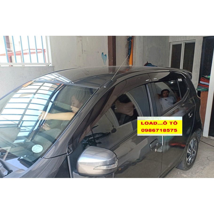 Vè Che Mưa Xe Toyota Wigo 2023-2018 Đen Dày Hàng Thái Cao Cấp Nhựa ABS Có Sẵn Keo Dán 3M