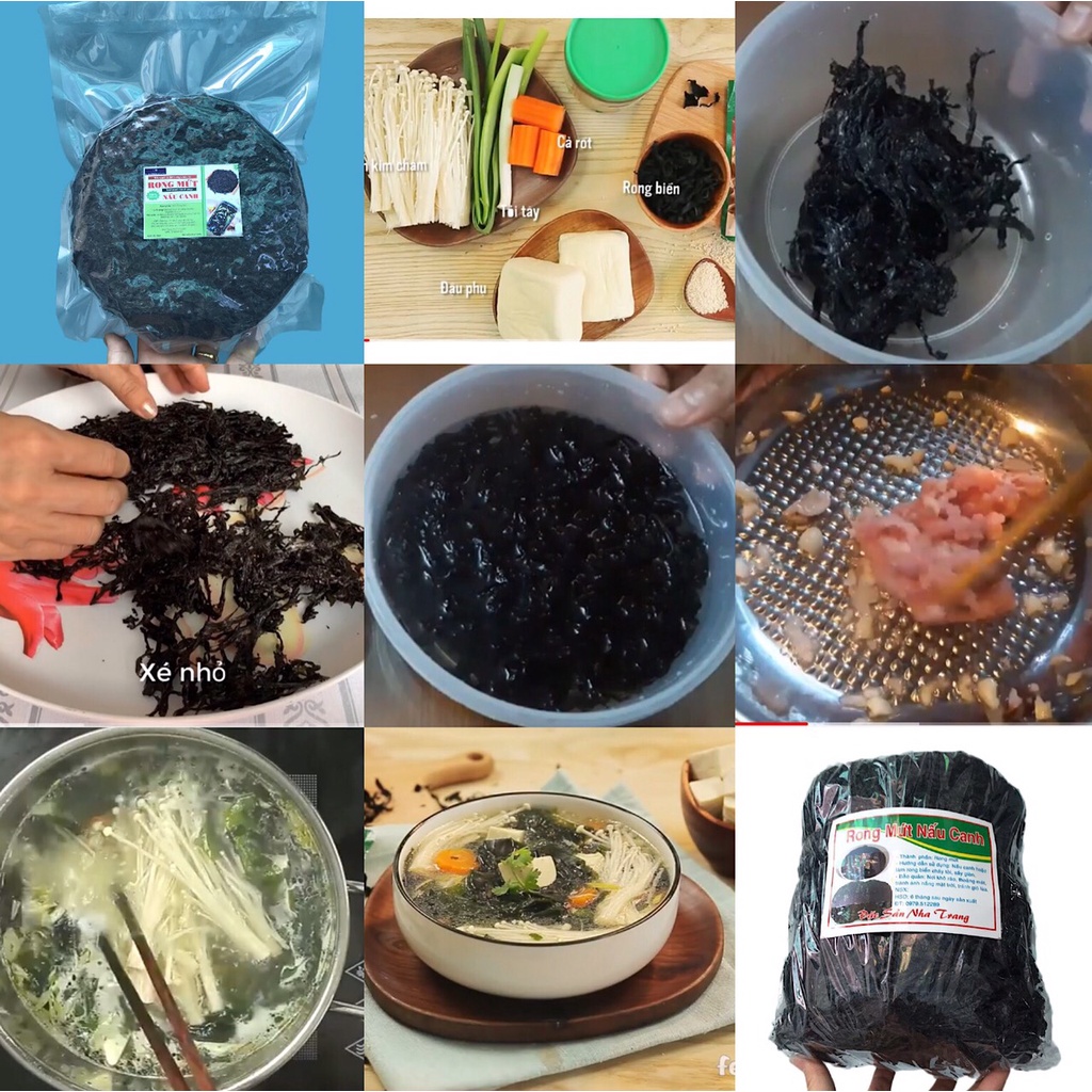 Rong Biển (Rong mứt / Rong Wakame) - Rong Biển Nấu Canh hoặc làm Rong Biển Cháy Tỏi.