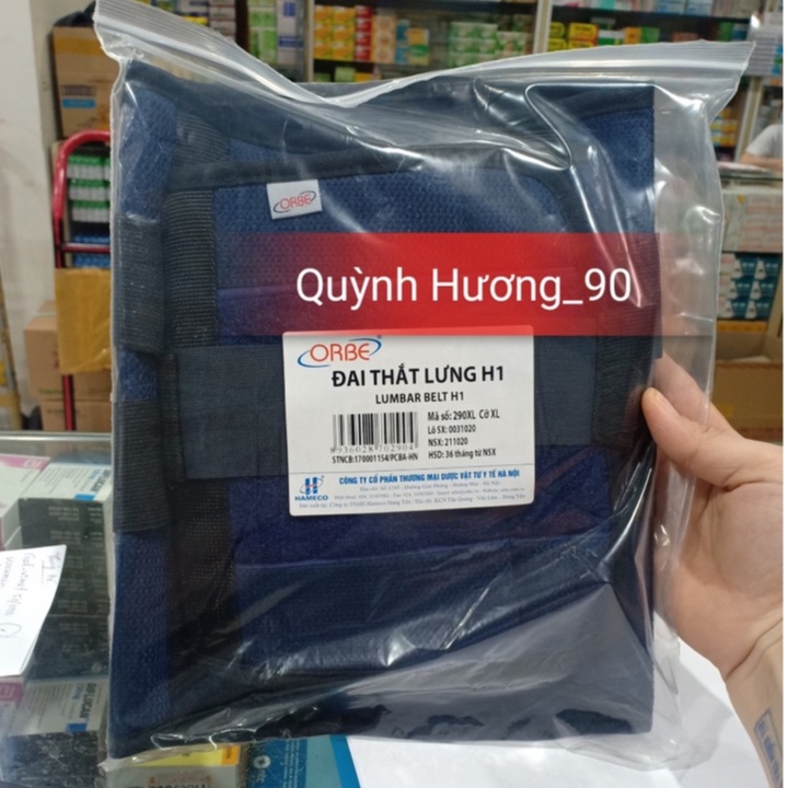 Đai hỗ trợ CỘT SỐNG,THẮT LƯNG H1 ORBE hỗ trợ người thoát vị đĩa đệm,đau lưng