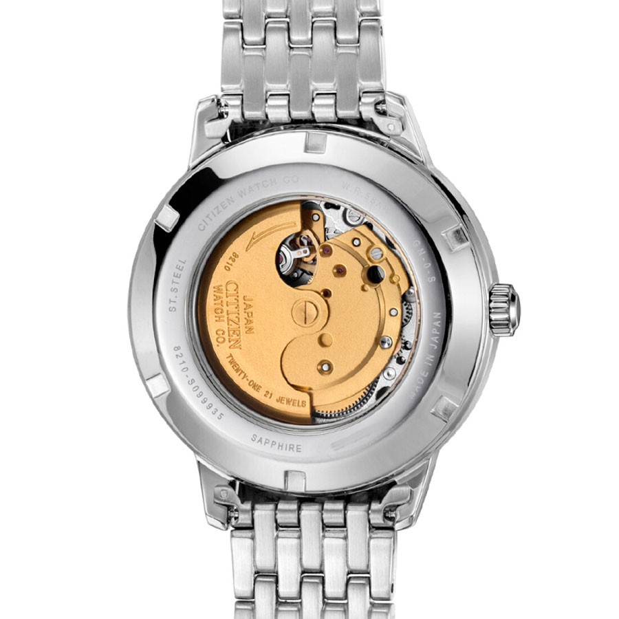 Đồng Hồ Nam Citizen Dây Thép Không Gỉ NJ0080-50E - Mặt Đen
