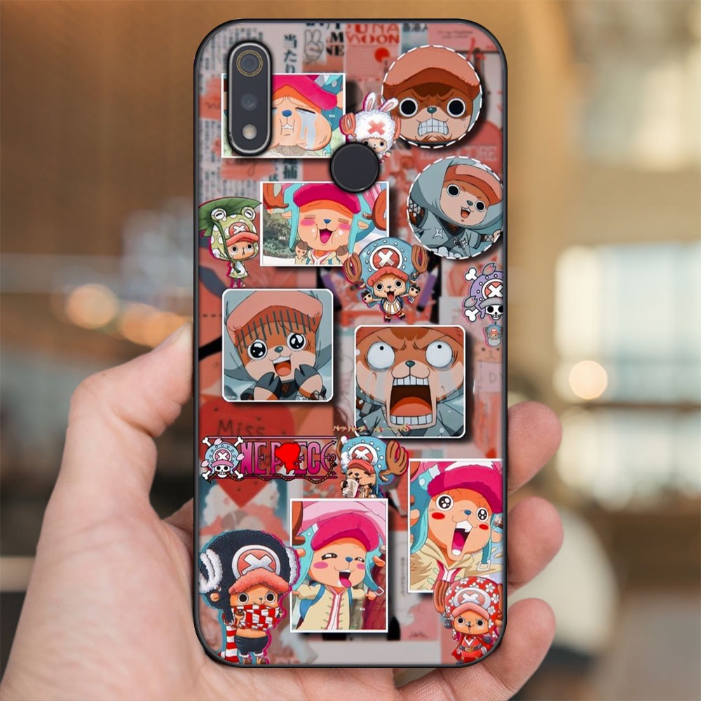 Ốp lưng Realme 3, 3 Pro viền đen in hình Chopper One Piece Đảo Hải Tặc