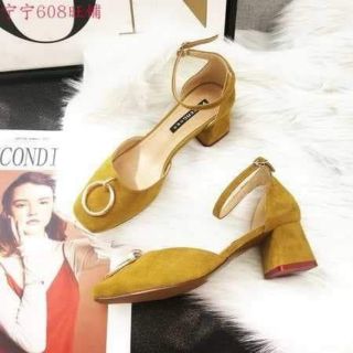 Giày cao gót da lộn mã G14