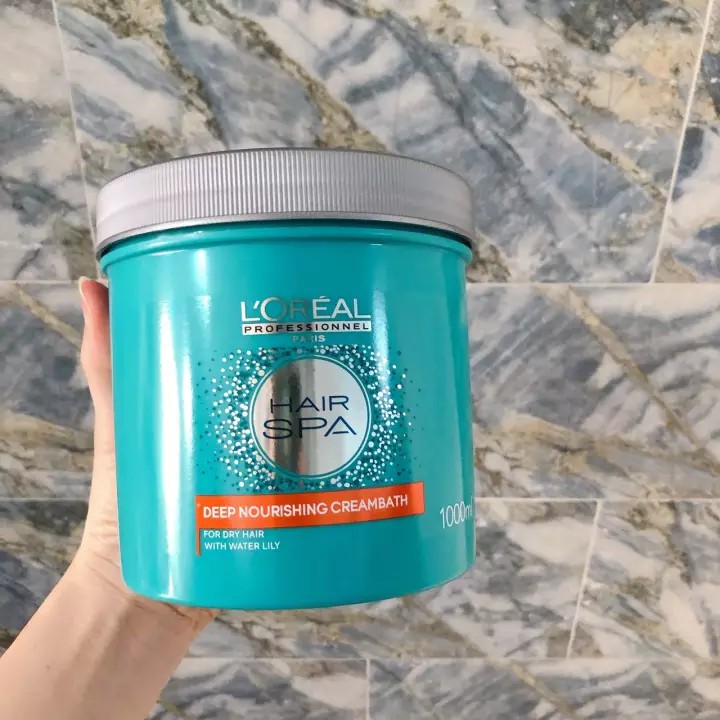 [Mẫu mới] Hấp dầu (Kem ủ tóc) Loreal Hair Spa Deep Nourishing Creambath 1000ml giúp tóc suôn mượt, bóng khỏe