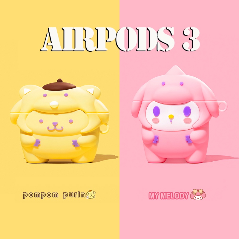 Vỏ Bảo Vệ Hộp Sạc Tai Nghe AirPods3 AirPods3 Pro 2Gen Họa Tiết Hoạt Hình Quái Vật/Puái Vật Nhỏ Dễ Thương Ốp