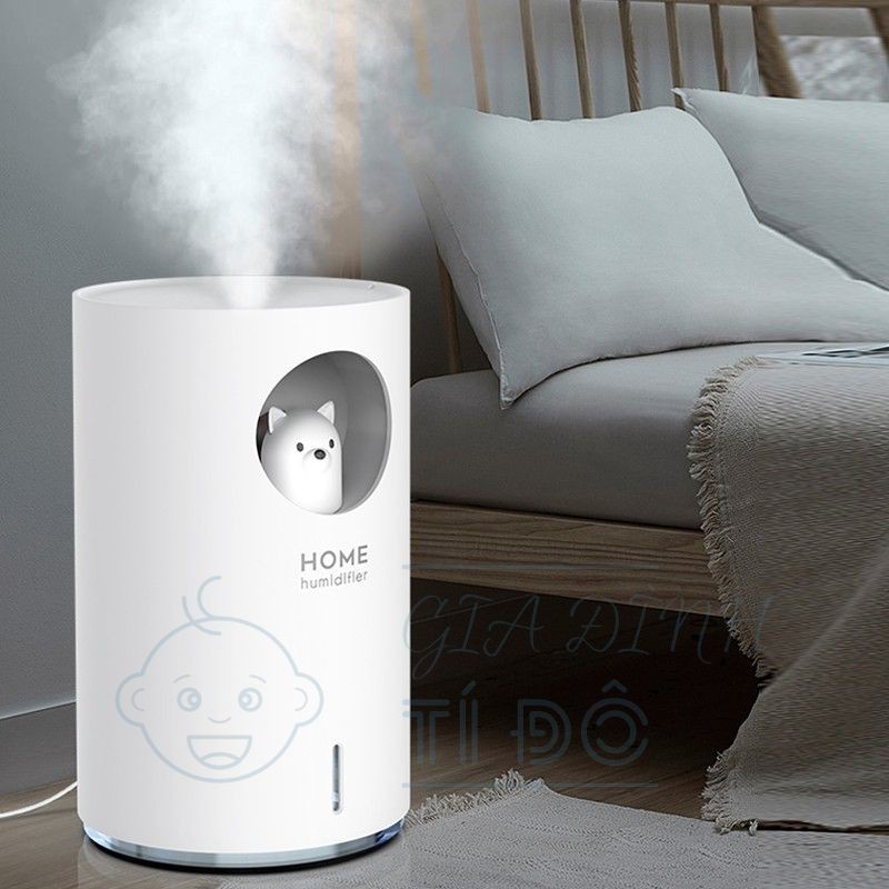 Máy Phun Sương Tạo Ẩm Dung Tích Lớn 700ml Sử Dụng Điện Cổng USB có Đèn Led Phòng Ngủ Siêu Đẹp