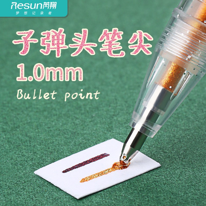 Bút Gel mực nước Resun Bút Dạ Huỳnh Quang Graffiti Phát Sáng Ngòi 1.0mm ST338